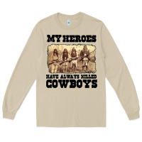 Mushroom my heroes have always killed cowboys retro Long Sleeve Tee - linhVisuals