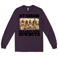 Plum my heroes have always killed cowboys retro Long Sleeve Tee - linhVisuals