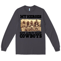 Smoke my heroes have always killed cowboys retro Long Sleeve Tee - linhVisuals