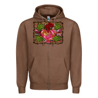 Chestnut Western Background Valentine's Day Zipper Hoodie - RanaPortraitStore