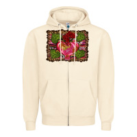 Sandshell Western Background Valentine's Day Zipper Hoodie - RanaPortraitStore