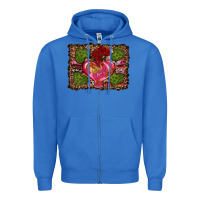 True Royal Western Background Valentine's Day Zipper Hoodie - RanaPortraitStore