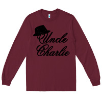 Burgundy charlie wilson music Long Sleeve Tee - linhVisuals