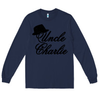 Navy charlie wilson music Long Sleeve Tee - linhVisuals