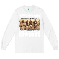 White my heroes have always killed cowboys retro Long Sleeve Tee - linhVisuals