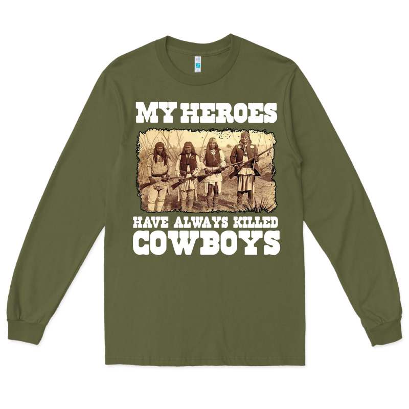 My Heroes Have Always Killed Cowboys Retro Long Sleeve Tee by linhVisuals | Teevron