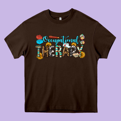 Occupational Therapy Heavy Core Tee Designed By Oliviacreatesart