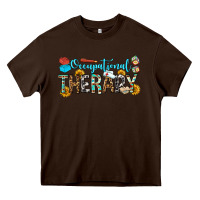 Chocolate Brown occupational therapy Heavy Core Tee - OliviaCreatesArt