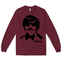 Burgundy tony clifton Long Sleeve Tee - linhVisuals