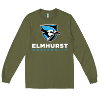 Army Green elmhurst university Long Sleeve Tee - linhVisuals