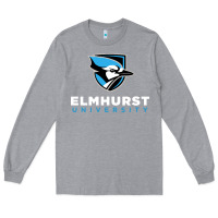 Heather Grey elmhurst university Long Sleeve Tee - linhVisuals