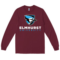 Burgundy elmhurst university Long Sleeve Tee - linhVisuals