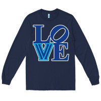 Navy villanova love Long Sleeve Tee - linhVisuals