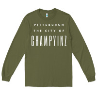 Army Green pittsburgh city of champyinz steel city Long Sleeve Tee - linhVisuals