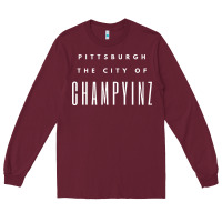 Burgundy pittsburgh city of champyinz steel city Long Sleeve Tee - linhVisuals