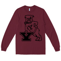 Burgundy yale vintage Long Sleeve Tee - linhVisuals