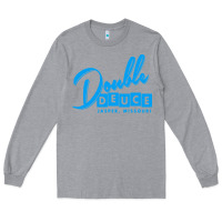 Heather Grey double deuce bar Long Sleeve Tee - linhVisuals