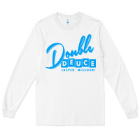 White double deuce bar Long Sleeve Tee - linhVisuals
