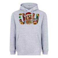 Heather Grey Cockapoo Christmas Joy Heavyweight Hoodie - RanaPortraitStore