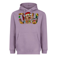Lavender Cockapoo Christmas Joy Heavyweight Hoodie - RanaPortraitStore