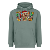 Sage Cockapoo Christmas Joy Heavyweight Hoodie - RanaPortraitStore