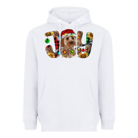 White Cockapoo Christmas Joy Heavyweight Hoodie - RanaPortraitStore