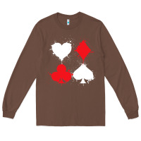 Chestnut playing cards poker heart spade club Long Sleeve Tee - linhVisuals