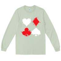 Matcha playing cards poker heart spade club Long Sleeve Tee - linhVisuals