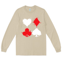 Mushroom playing cards poker heart spade club Long Sleeve Tee - linhVisuals