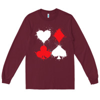 Playing Cards Poker Heart Spade Club Long Sleeve Tee | Teevron