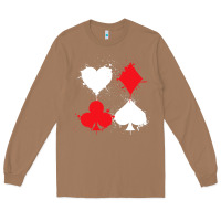 Toasted Coconut playing cards poker heart spade club Long Sleeve Tee - linhVisuals