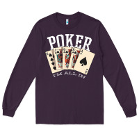 Plum poker all in royal flush lucky casino Long Sleeve Tee - linhVisuals