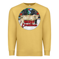 Antique Gold Merry Christmas Charolais Bull Premium Sweatshirt - RanaPortraitStore