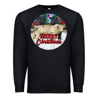 Black Merry Christmas Charolais Bull Premium Sweatshirt - RanaPortraitStore