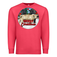 Cardinal Merry Christmas Charolais Bull Premium Sweatshirt - RanaPortraitStore