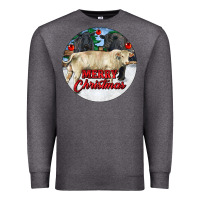 Charcoal Heather Merry Christmas Charolais Bull Premium Sweatshirt - RanaPortraitStore