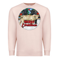 Pale Pink Merry Christmas Charolais Bull Premium Sweatshirt - RanaPortraitStore