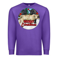 Purple Merry Christmas Charolais Bull Premium Sweatshirt - RanaPortraitStore