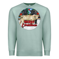 Seafoam Merry Christmas Charolais Bull Premium Sweatshirt - RanaPortraitStore