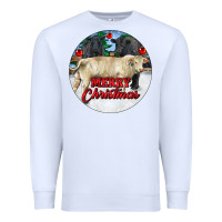 White Merry Christmas Charolais Bull Premium Sweatshirt - RanaPortraitStore