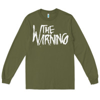 Army Green THE WARNING Long Sleeve Tee - linhVisuals