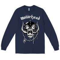 Navy MUSIC ROCK Long Sleeve Tee - linhVisuals