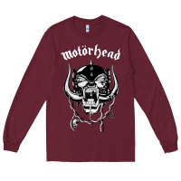 Burgundy MUSIC ROCK Long Sleeve Tee - linhVisuals