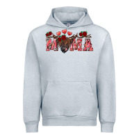 Heather Grey valentine's day mama black highland cow Urban Hoodie - RanaPortraitStore