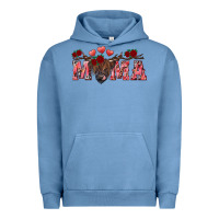 Pigment Pebble Blue valentine's day mama black highland cow Urban Hoodie - RanaPortraitStore