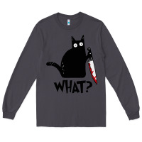 Smoke Halloween Cat With Knife What Long Sleeve Tee - linhVisuals
