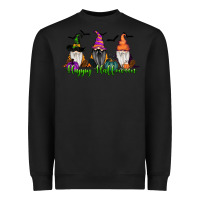 Black Happy Halloween Gnome Pumpkin Heavyweight Sweatshirt - RanaPortraitStore