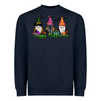 Navy Happy Halloween Gnome Pumpkin Heavyweight Sweatshirt - RanaPortraitStore