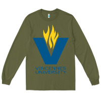 Army Green university of vincennes Long Sleeve Tee - linhVisuals