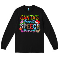 Black festive speech therapist tribute Long Sleeve Tee - CowhideDigitalArt